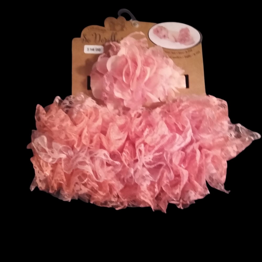 Diaper Cover & Head Wrap Set from  So' Dorable Peach size 0-3 month